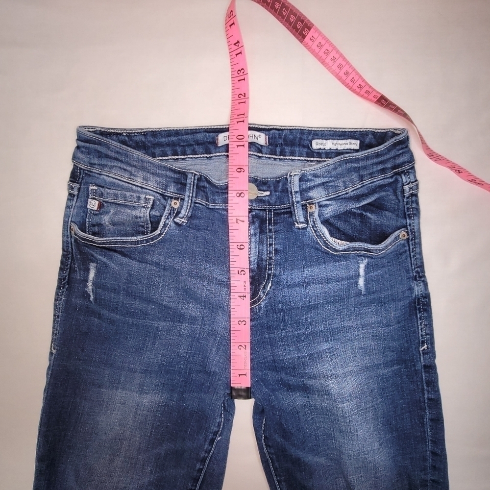 Dear John Gisele High-waisted Skinny Distressed Raw Hem Women's Jeans Size 25 - Picture 9 of 12